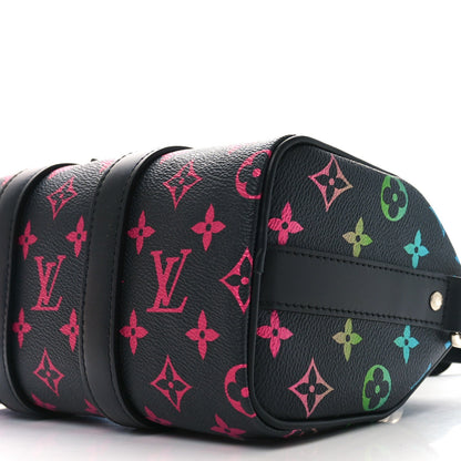 Monogram Iridescent Keepall Bandouliere 25 Black