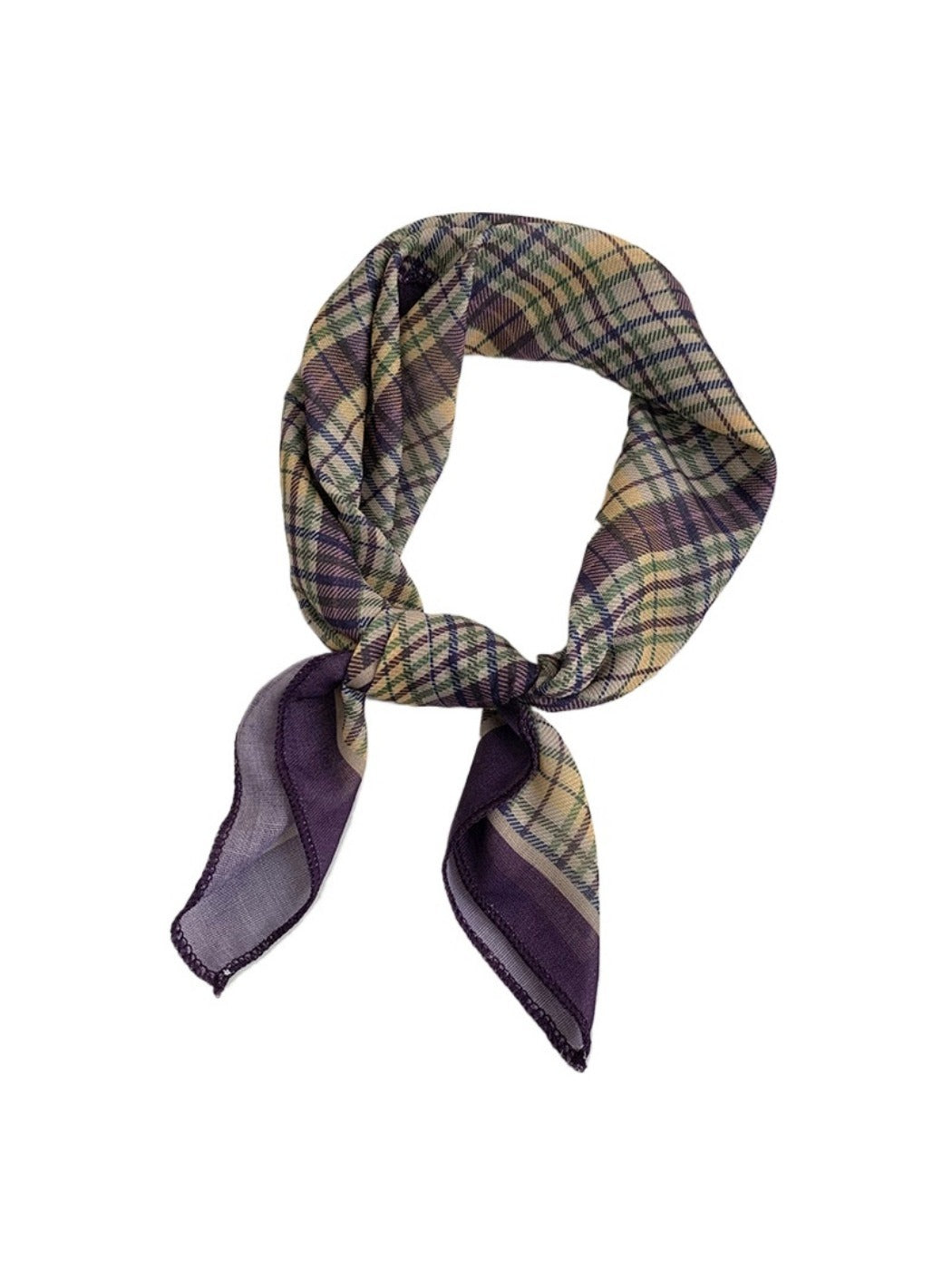 Haila - 20" Vintage Classic Stripe Print Square Headscarf