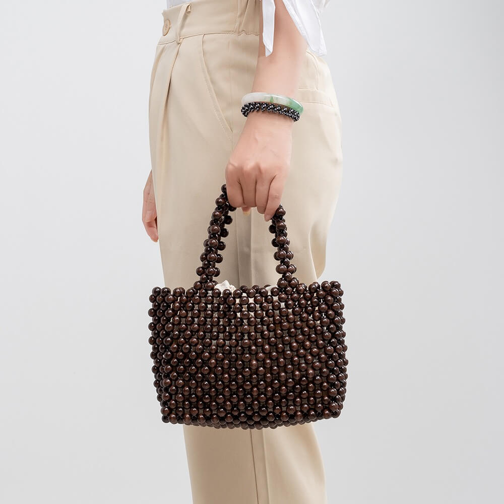 Simple Wooden Bead Commuter Bag