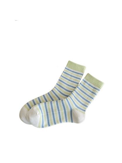 Rufia - Minimalist Fresh Stripe Mid-Calf Capsule Socks