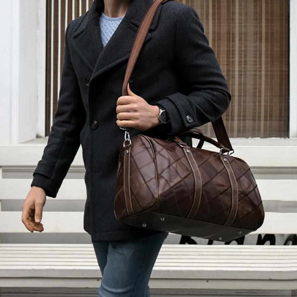 Sky Madrid Leather Duffle Bag