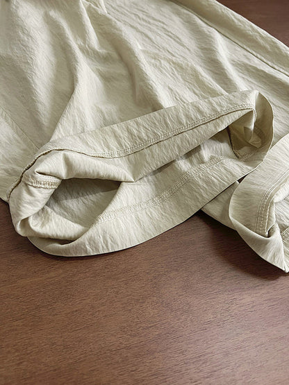 Loose  Leg  Pleated Casual Pants Bottoms