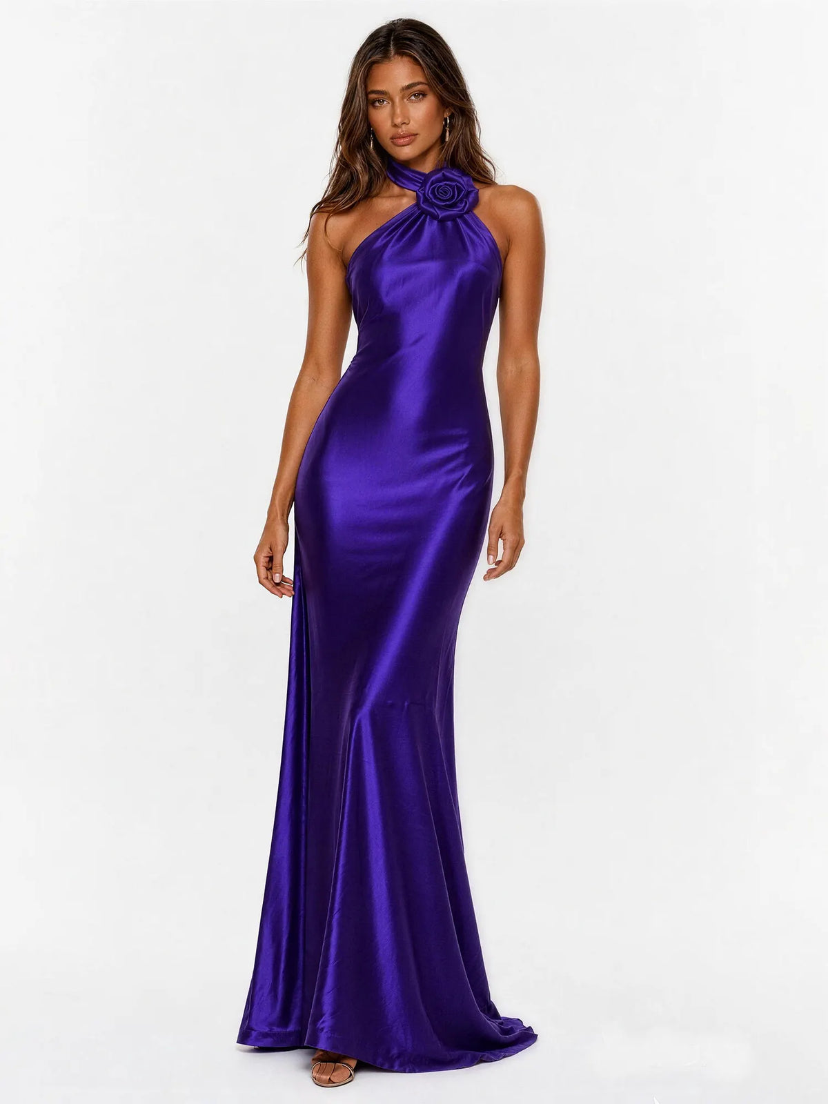 Mia Royal Rose Halter Maxi Dress