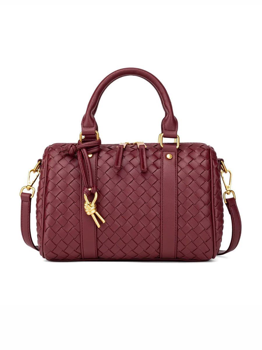 Sabrina Woven Pillow-Shaped Bag