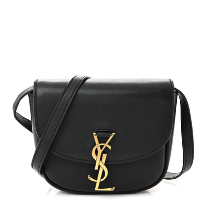 Smooth Calfskin Classic Monogram Small Kaia Satchel Black