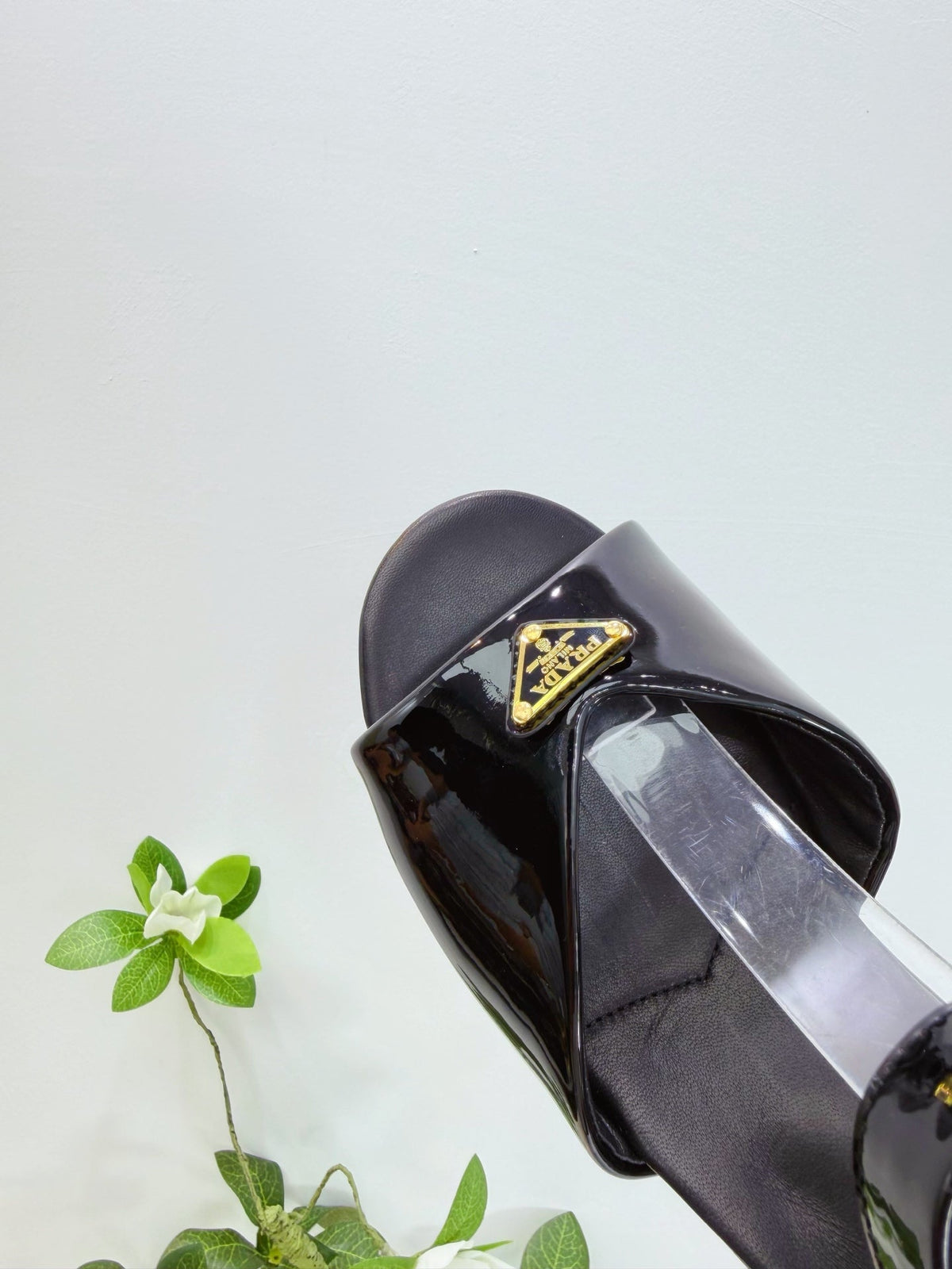 PRA 26SS Platform Sandals 75 Black Patent Leather 592383