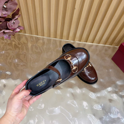 GG 26 Mule Dark Brown Sheepskin 589457