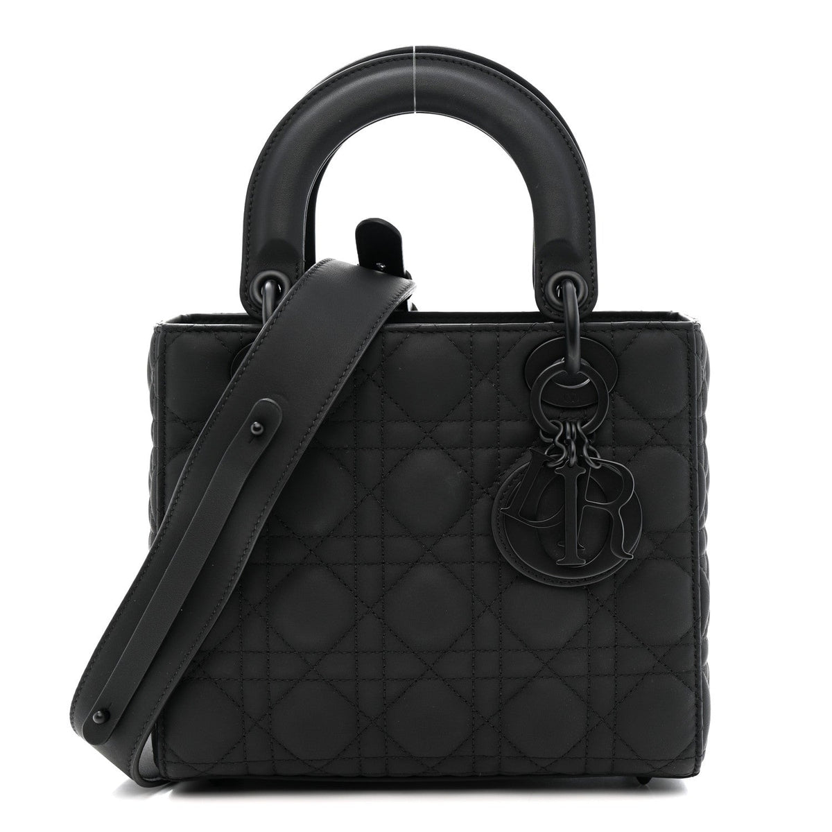 Ultra Matte Calfskin Cannage Small My ABCDior Lady Dior Black