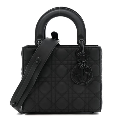 Ultra Matte Calfskin Cannage Small My ABCDior Lady Dior Black