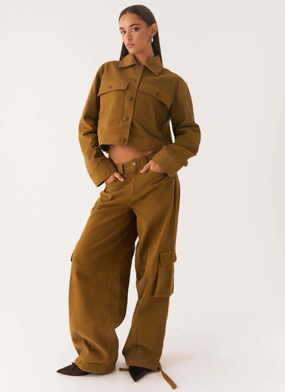 Back In Time Cargo Pant - Brown