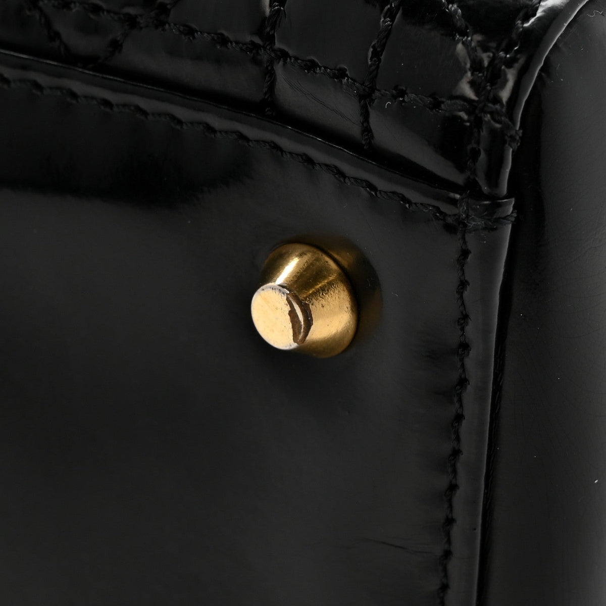 Patent Cannage Medium Lady Dior Black
