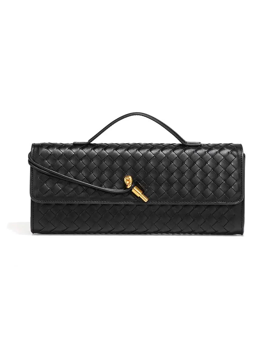 Marcella Woven Leather Clutch Bag