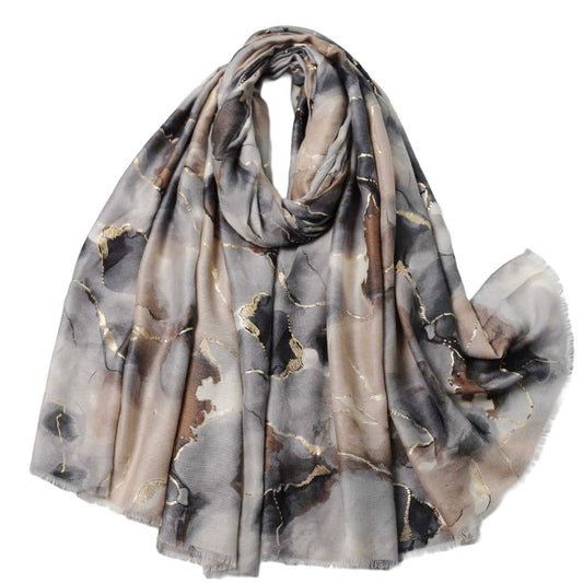 Scarvii -  Shimmer Print Scarf - Elegant &amp; Trendy