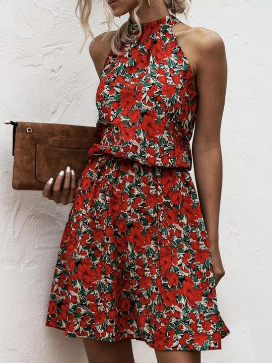 Red Halter Dress