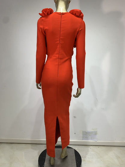 Ivana Maxi Dress In Red