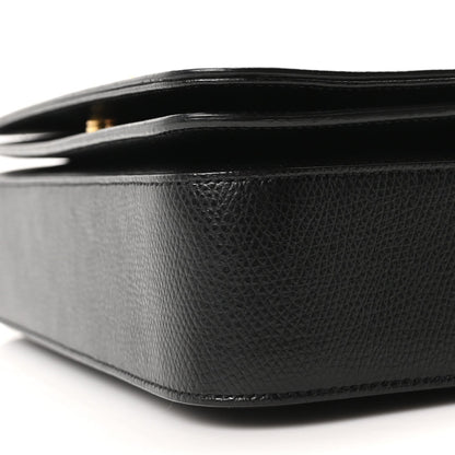 Textured Calfskin Medium Classic Monogram Universite Bag Black