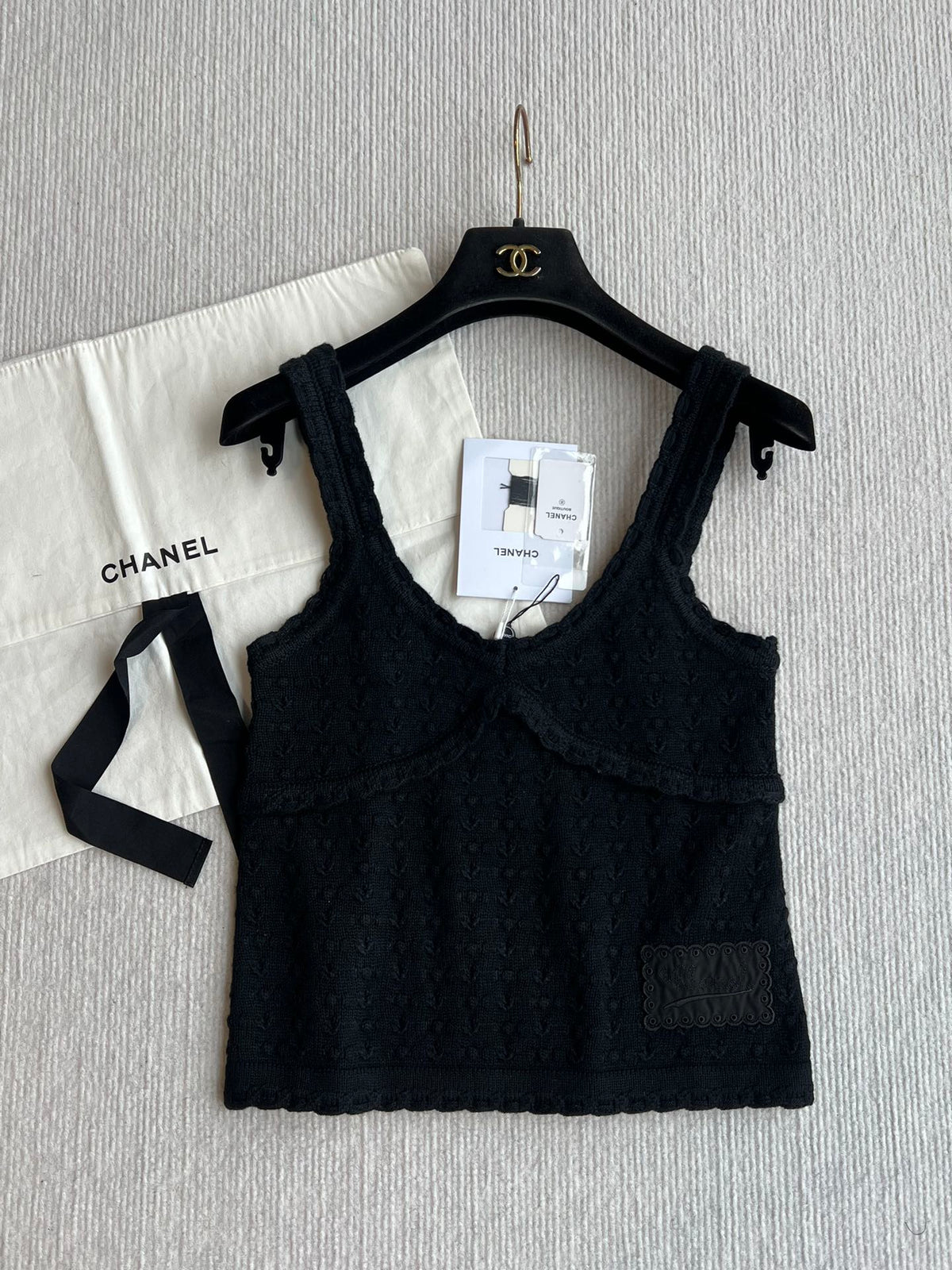 Chanel 25P Camisole Black Cashmere 220191