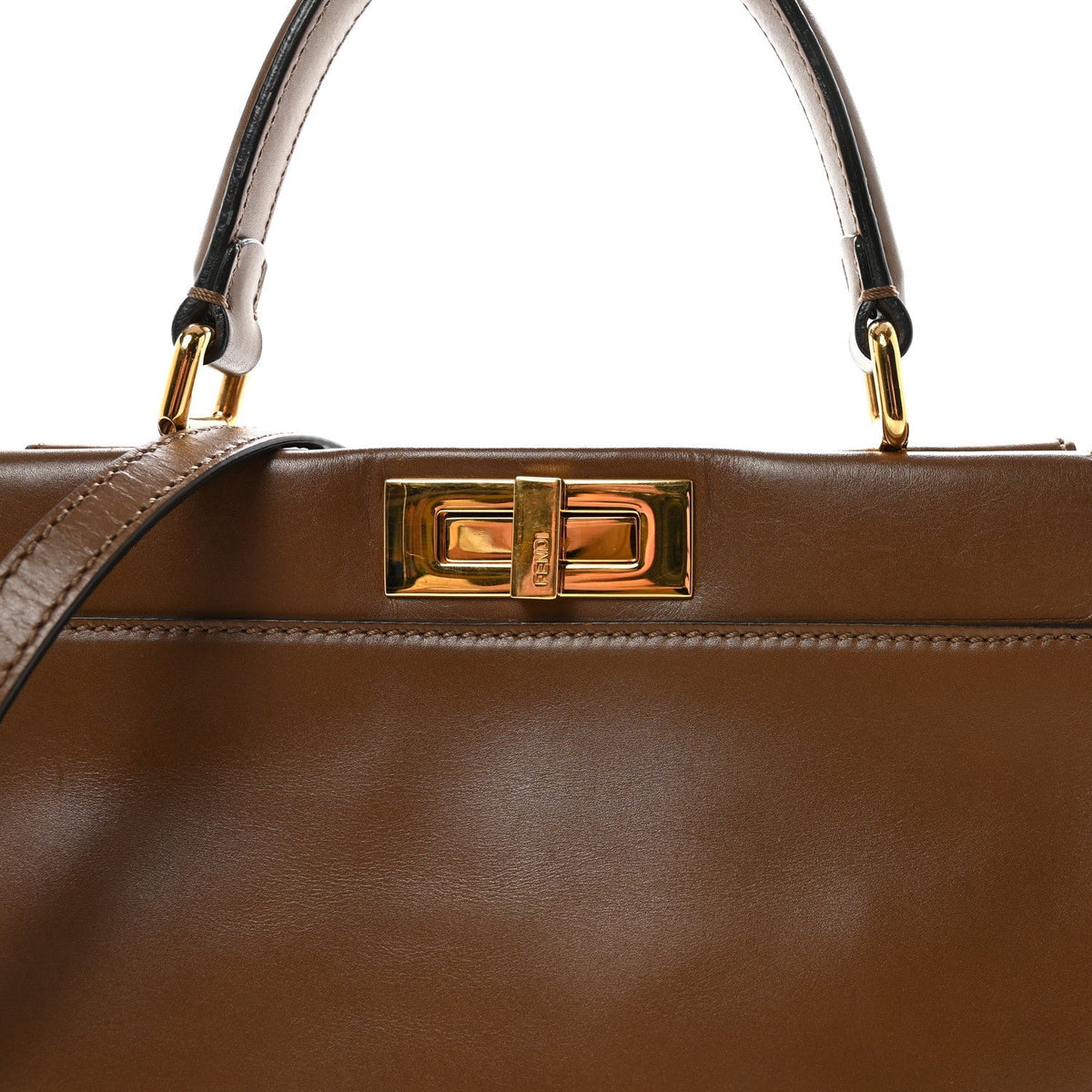 Vitello Morgan Fabric Jacquard Pequin Medium Peekaboo Iconic Satchel Foresta Tobacco Black