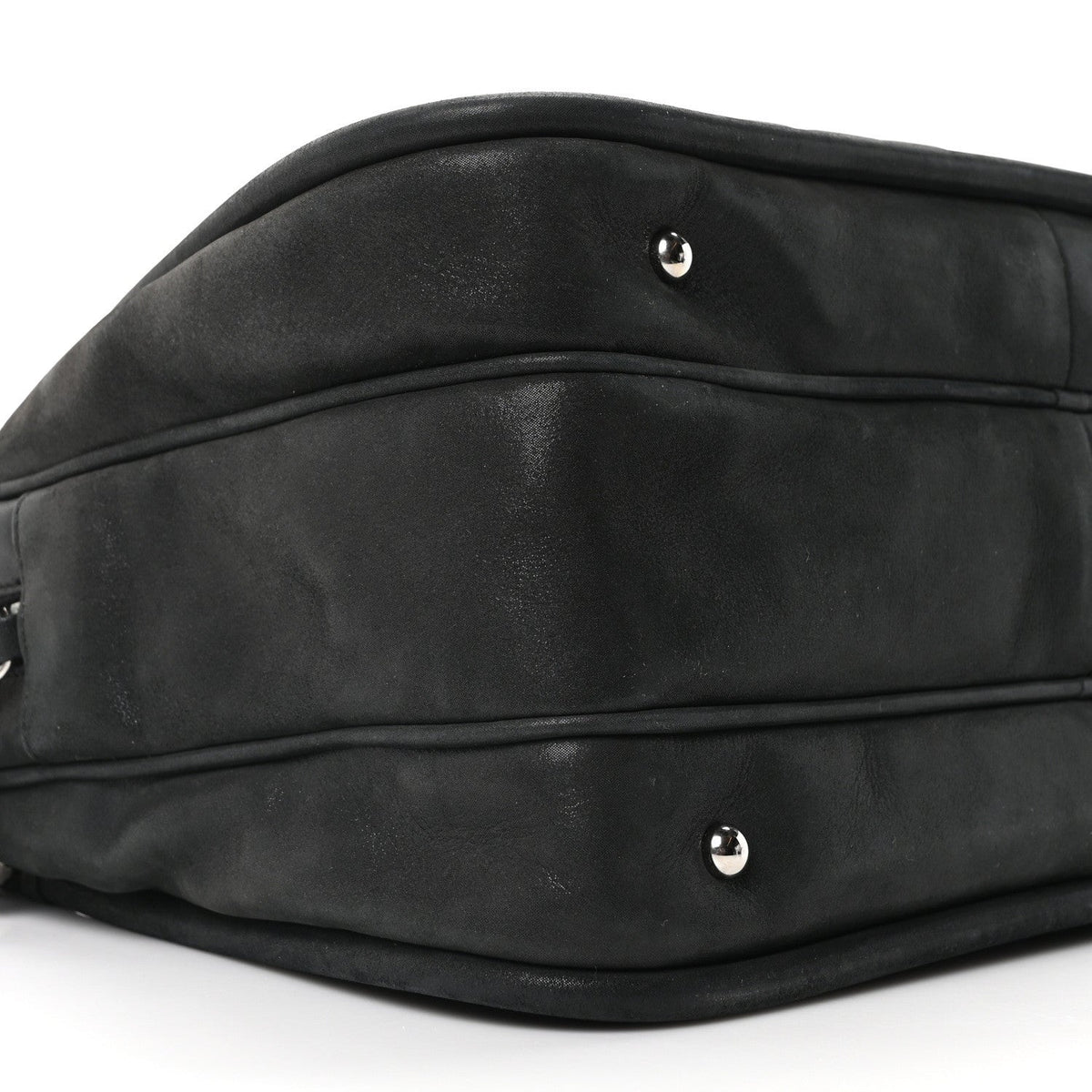 Iridescent Calfskin Quilted Relax CC Camera Case Black