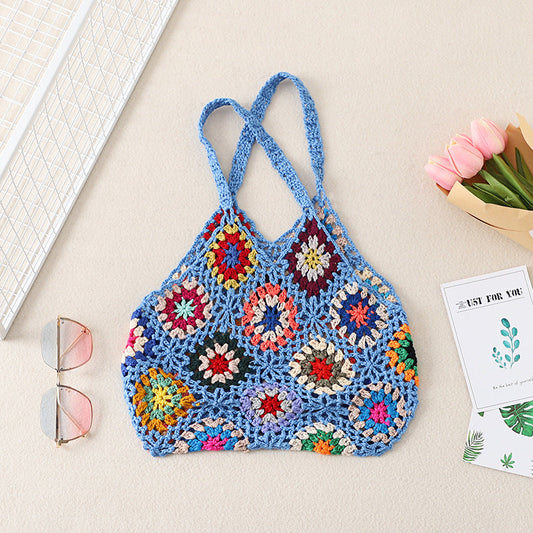 Crochet Granny Square Bag Ethnic Pattern Bag