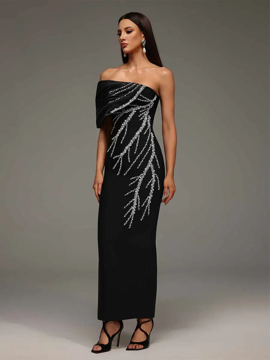 Valeria Diamond Bandage Maxi Dress