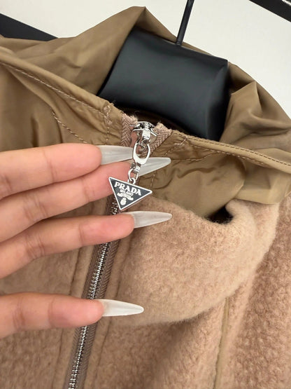 PRADA 25S KHAKI KNIT JACKET 332