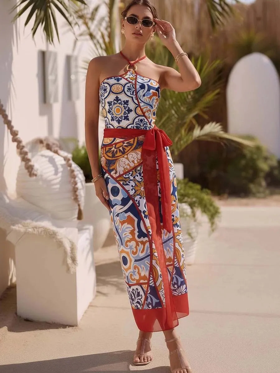 Harper Printed Swimsuit Set