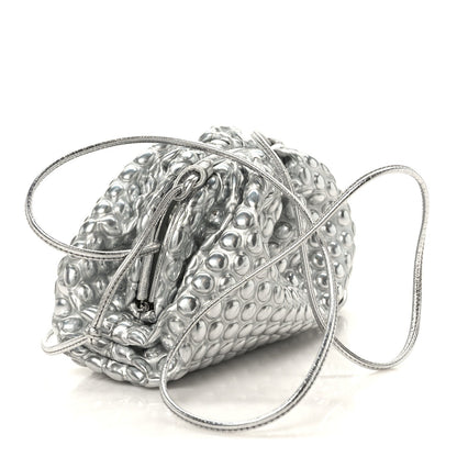 Metallic Fabric Bubble Wrap The Mini Pouch Silver
