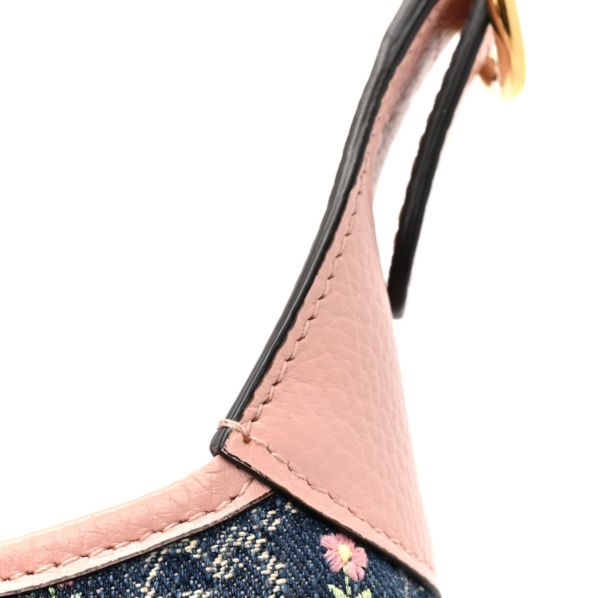New Denim GG Monogram Calfskin Love Parade Small Jackie 1961 Hobo Light Pink
