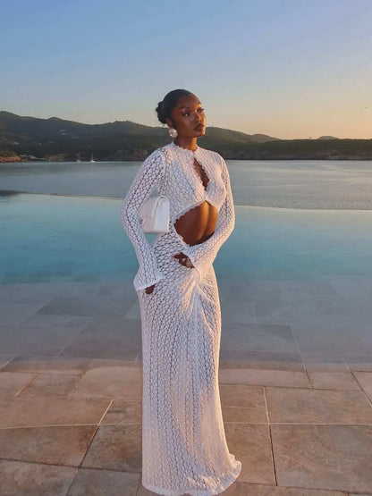 Freya Crochet Cutout Maxi Dress