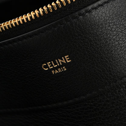 Supple Calfskin Large Romy Shoulder Bag Black