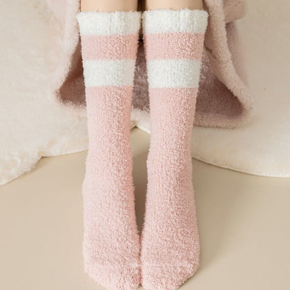 Rufia - Colorful Coral Fleece Calf Socks