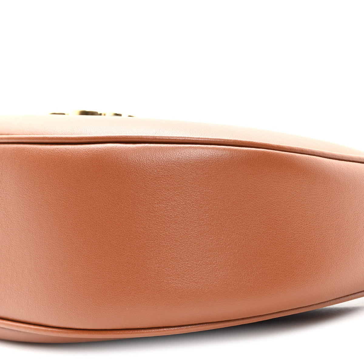 Smooth Calfskin Medium Strap Ava Triomphe Shoulder Bag Tan