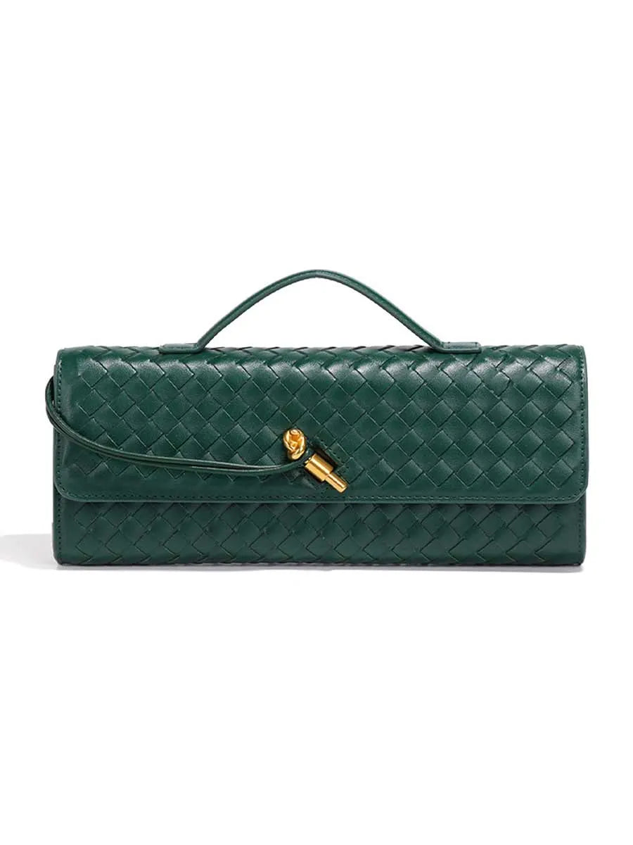 Marcella Woven Leather Clutch Bag