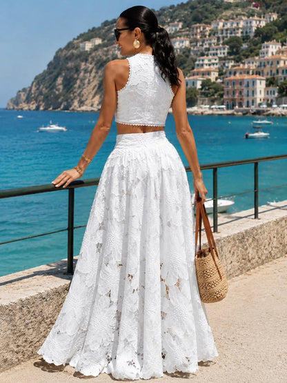Nala Scalloped Lace Two-Piece Set