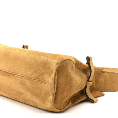 Suede Charms Hobo Bag Gold Khaki