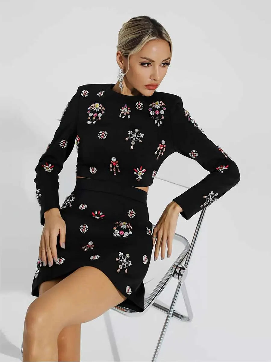 Avalynn Crystal Embellished Set