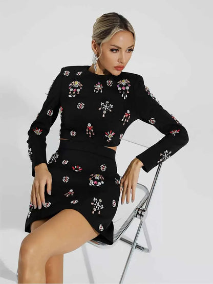 Avalynn Crystal Embellished Set