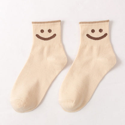 Rufia - Smiley Face Pattern Autumn Winter Socks