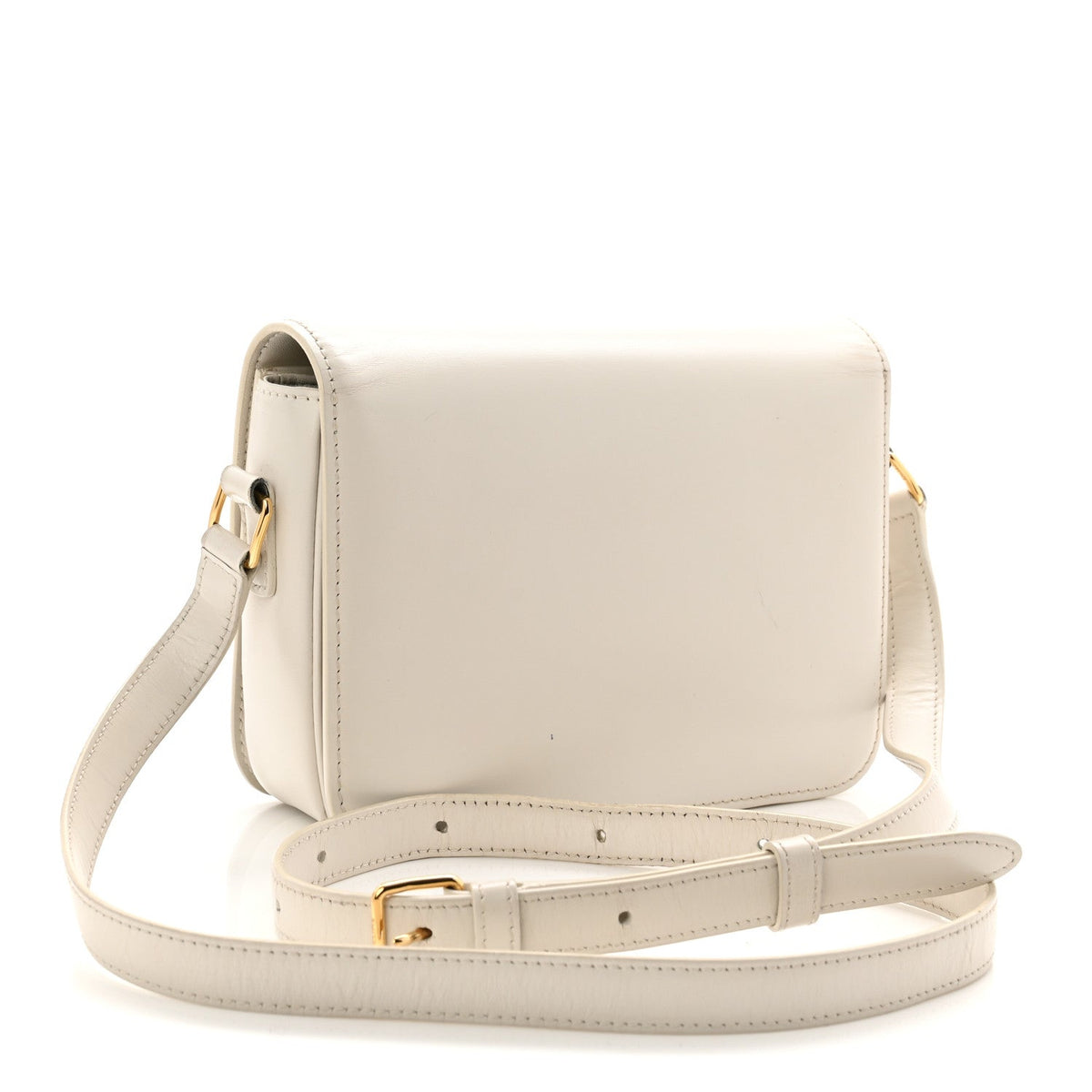 Shiny Calfskin Teen Triomphe Arctic White