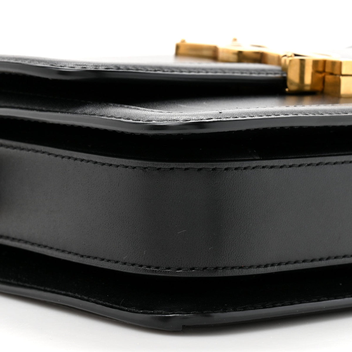 Smooth Calfskin Small Solferino Satchel Black