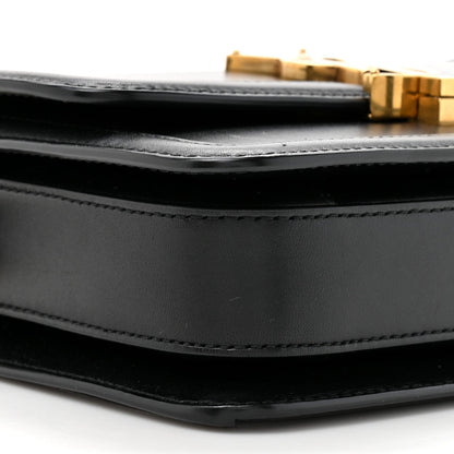 Smooth Calfskin Small Solferino Satchel Black