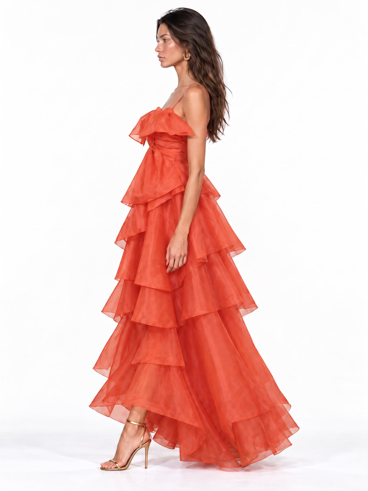 Hadley Organza Spaghetti Strap Maxi Dress