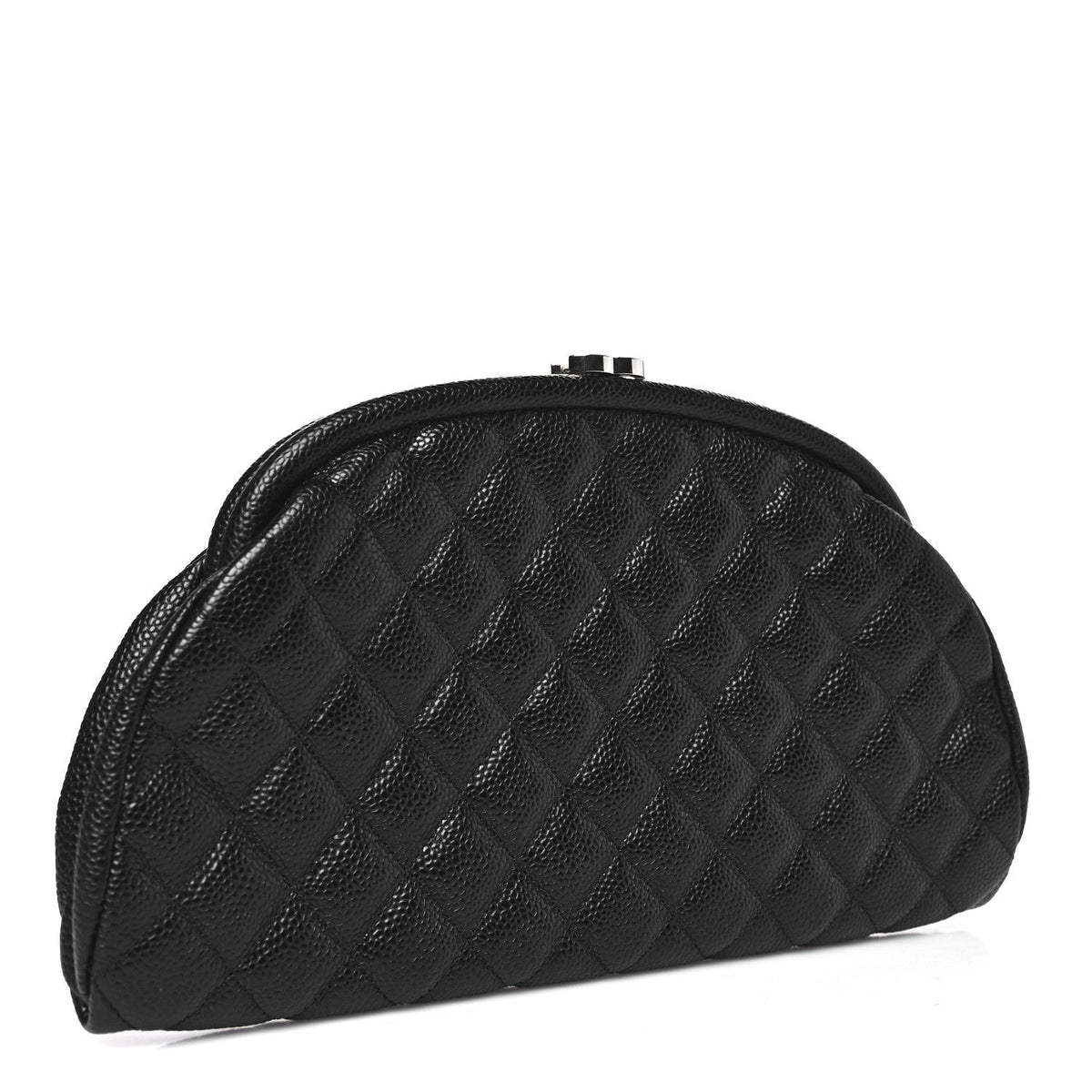 Caviar Quilted Timeless Clutch Black