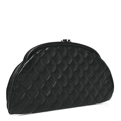 Caviar Quilted Timeless Clutch Black