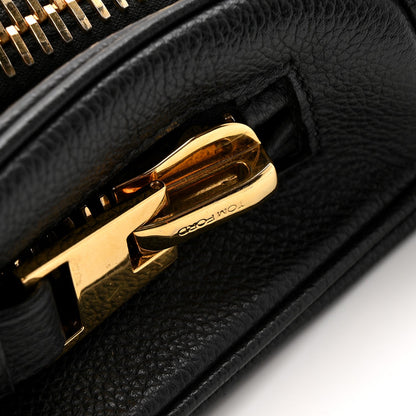 Grained Calfskin Medium Jennifer Crossbody Bag Black