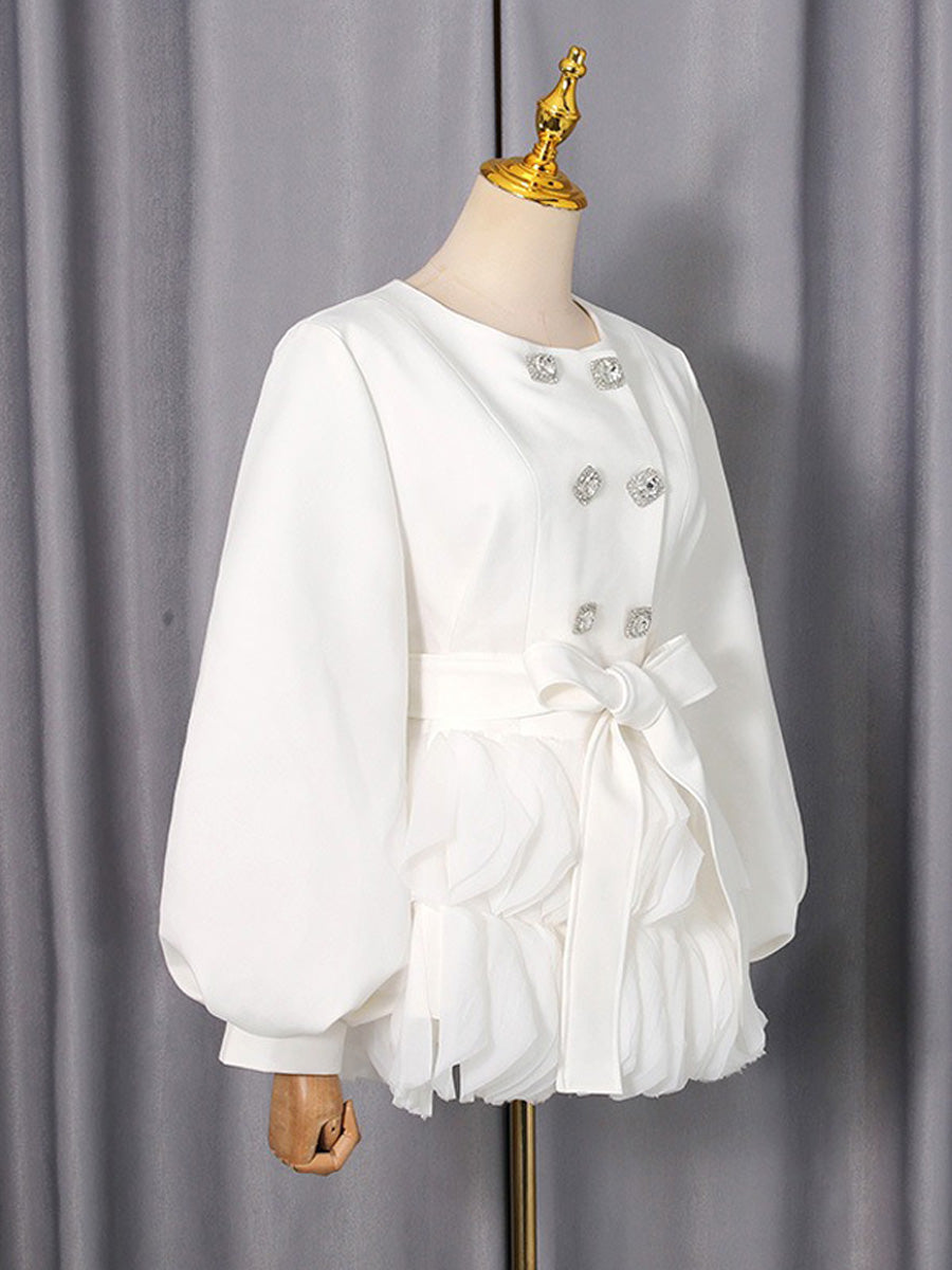 Imogen Ruffled Patchwork Mini Dress