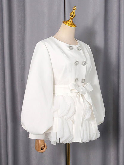 Imogen Ruffled Patchwork Mini Dress