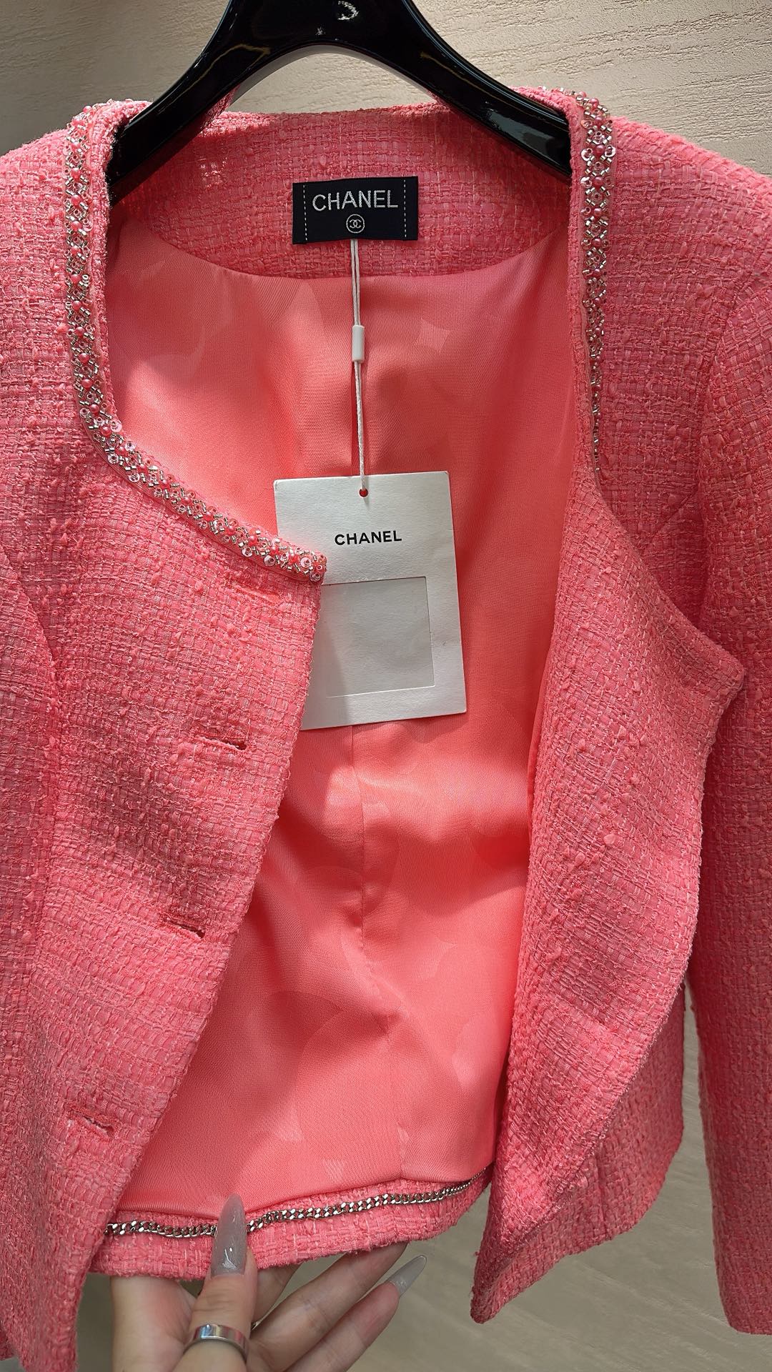 CHANEL JACKET PINK IN TWEED