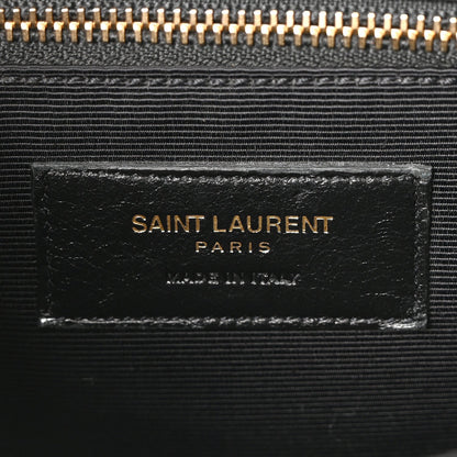 Textured Calfskin Medium Classic Monogram Universite Bag Black
